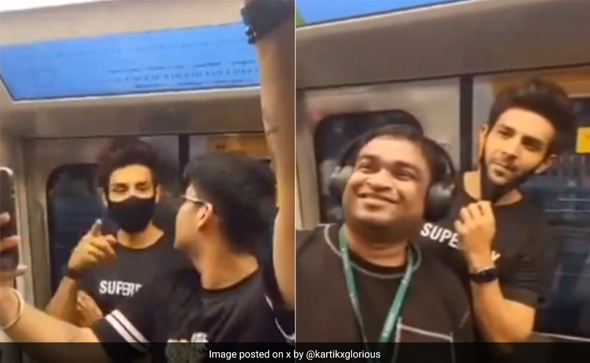 Kartik Aaryan Took The Metro And Posed For Selfies With Fans. See Viral Video