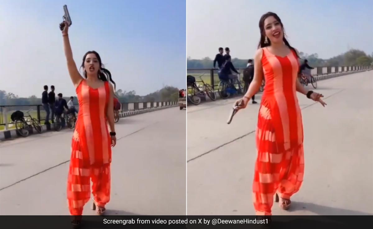 Video: Influencer Dances With Gun For Instagram Reel On Lucknow Highway, Police Reacts