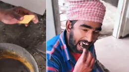 चाय नहीं मिली तो सींमेट के घोल में ही बिस्किट डुबोकर खा गया शख्स, लोगों ने कहा- दिल पत्थर का है भाई का