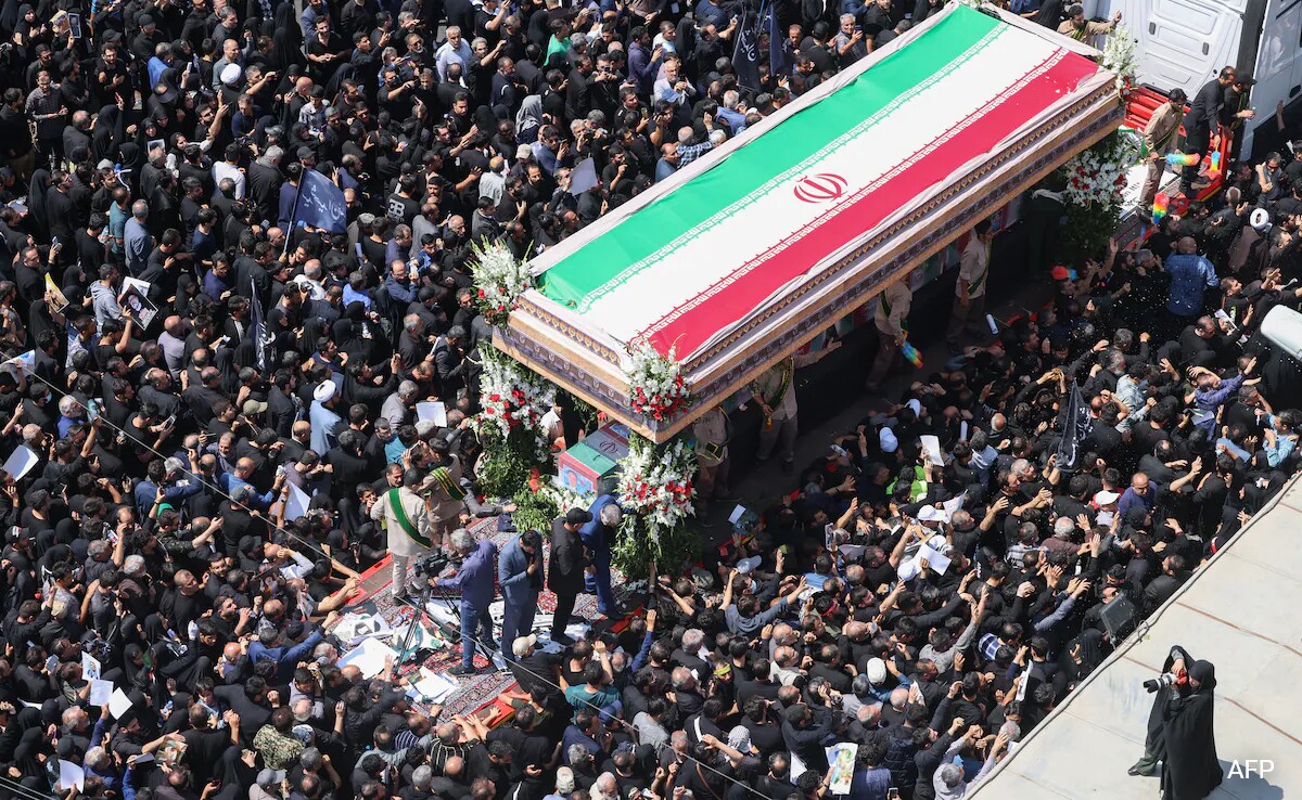 Thousands March In Iran President Raisi's Funeral Procession