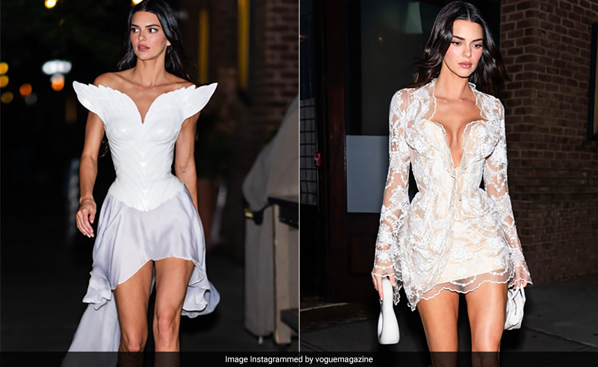 First In A White Angelic Corset Dress Then In A Lace One, Kendall Jenner's Met Gala After Party Uniform Was Twice As Nice