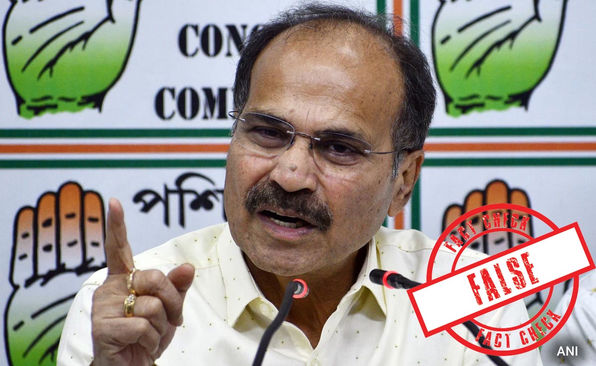 Did Adhir Chowdhury Ask People To "Vote For BJP" In Bengal? A Fact Check