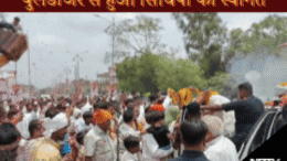 MP दौरे पर सिंधिया का बुलडोजर से हुआ ऐसे स्वागत, कहा-इंद्र से ज्यादा अशोकनगर की जनता ने दिया आशीर्वाद