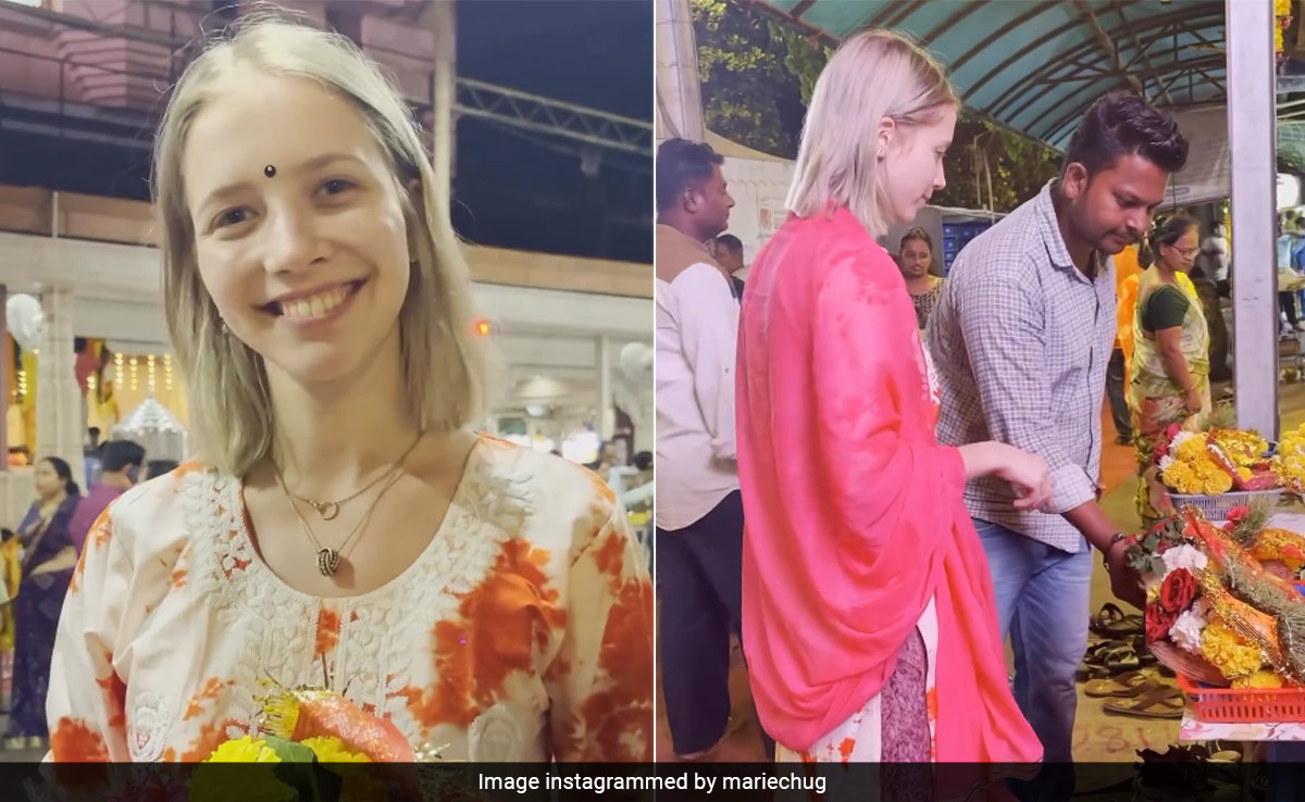 Viral Video: Russian Influencer Visits Mumbai's Siddhivinayak Temple, Calls It A ''Blessed Feeling''
