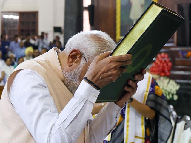 Watch: PM Bows To Constitution, Touches It To Forehead At NDA Meeting