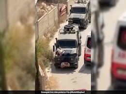 Israeli Soldiers Tie Injured Palestinian To Jeep In West Bank, Video Viral Israeli Soldiers Tie Injured Palestinian To Jeep In West Bank, Video Viral