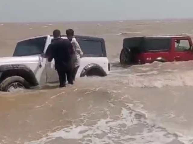2 Men Drive SUVs Into Sea, Almost Drown During Stunt For Instagram Reel
