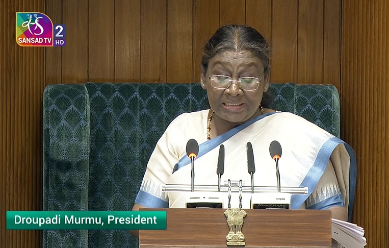President's address: पेपर लीक मुद्दे पर राष्ट्रपति मुर्मू ने अभिभाषण में कहा, सरकार दोषियों पर कार्रवाई के लिए प्रतिबद्ध