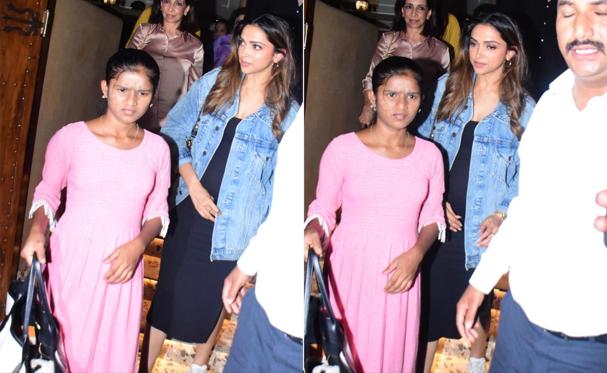 Deepika Padukone Looked Like A Chic Mom-To-Be In A Black Bodycon Dress With Sneakers And A Denim Jacket