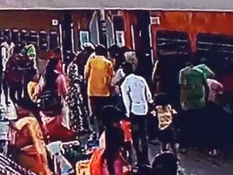 Video: Close Shave For Woman After She Falls Under Moving Train In Ranchi