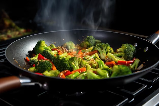 Cookware made from steel, glass, ceramic, cast iron, and carbon steel are the best materials