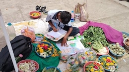 जिद्दीची 'फूलं'; सकाळी शाळा अन् दुपारी&nbsp;बापासाठी वैद्यनाथाच्या मंदिराबाहेर अभ्यासासह व्यवसायही!