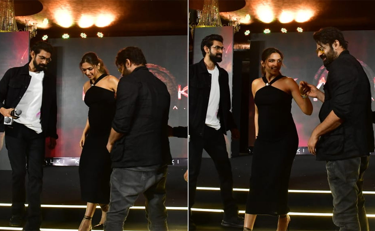 Crazy Viral: Deepika Padukone, Her <i>Kalki 2898 AD</i> Co-Stars Amitabh Bachchan-Prabhas Caught In A Cute Moment At Pre-Release Event