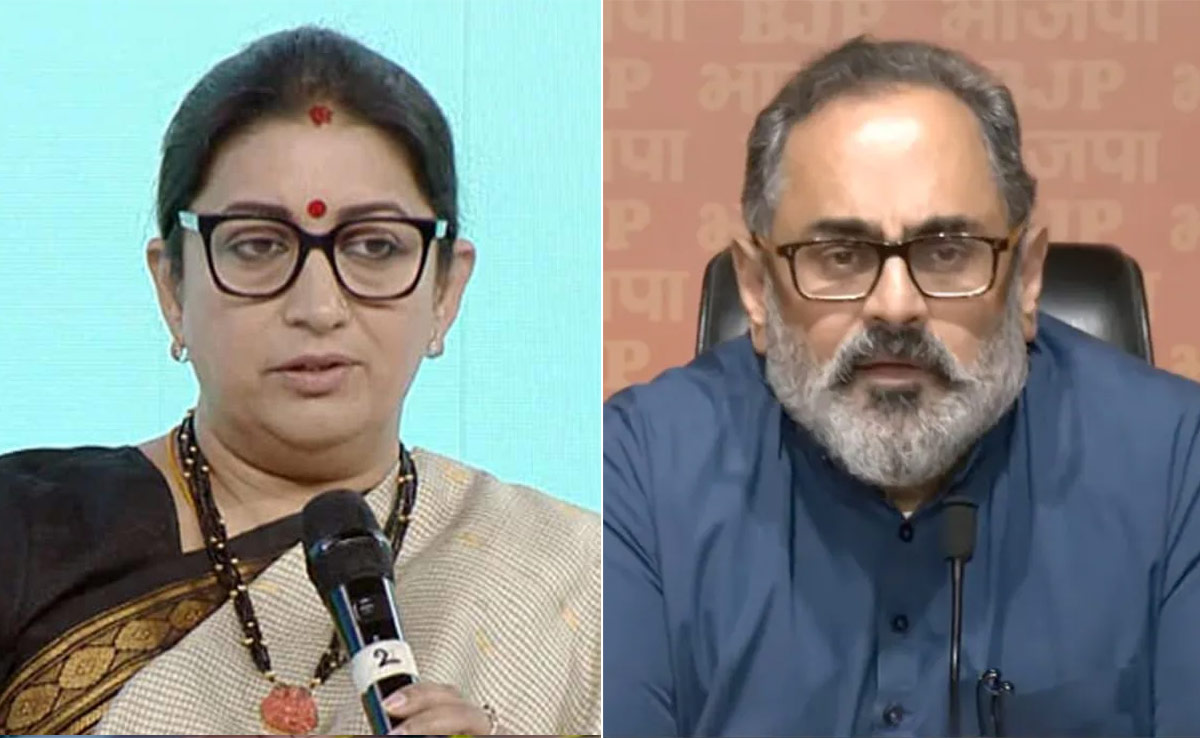 Smriti Irani To Rajeev Chandrasekhar, Union Ministers Who Lost 2024 Polls