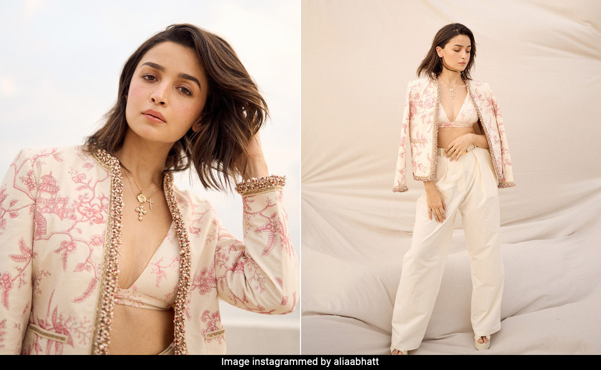 Boss Lady Style Looked Summer Ready When Alia Bhatt Sported A Printed Sabyasachi Pantsuit With A Bralette