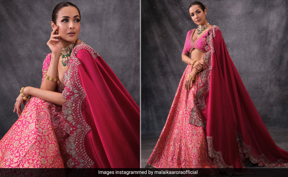 If Ethnic Style Perfection Had A Different Name, It'd Be Malaika Arora In This Pink <i>Lehenga</i>