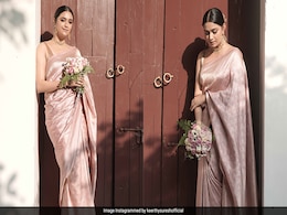 Keerthy Suresh In A Blush Pink <i>Saree</i> Takes Her "Maid Of Honour" Duties To Stylish New Heights Keerthy Suresh In A Blush Pink <i>Saree</i> Takes Her "Maid Of Honour" Duties To Stylish New Heights