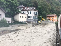 Heavy Rain Triggers Floods And Landslides In Switzerland Heavy Rain Triggers Floods And Landslides In Switzerland