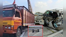 भविकांवर काळाचा घाला; समृद्धी महामार्गावर कार-ट्रकचा भीषण अपघात, तिघांचा मृत्यू