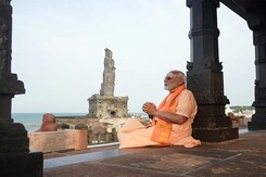 PM Modi Ends 45-Hour Long Meditation, Pays Tribute At Thiruvalluvar Statue PM Modi Ends 45-Hour Long Meditation, Pays Tribute At Thiruvalluvar Statue