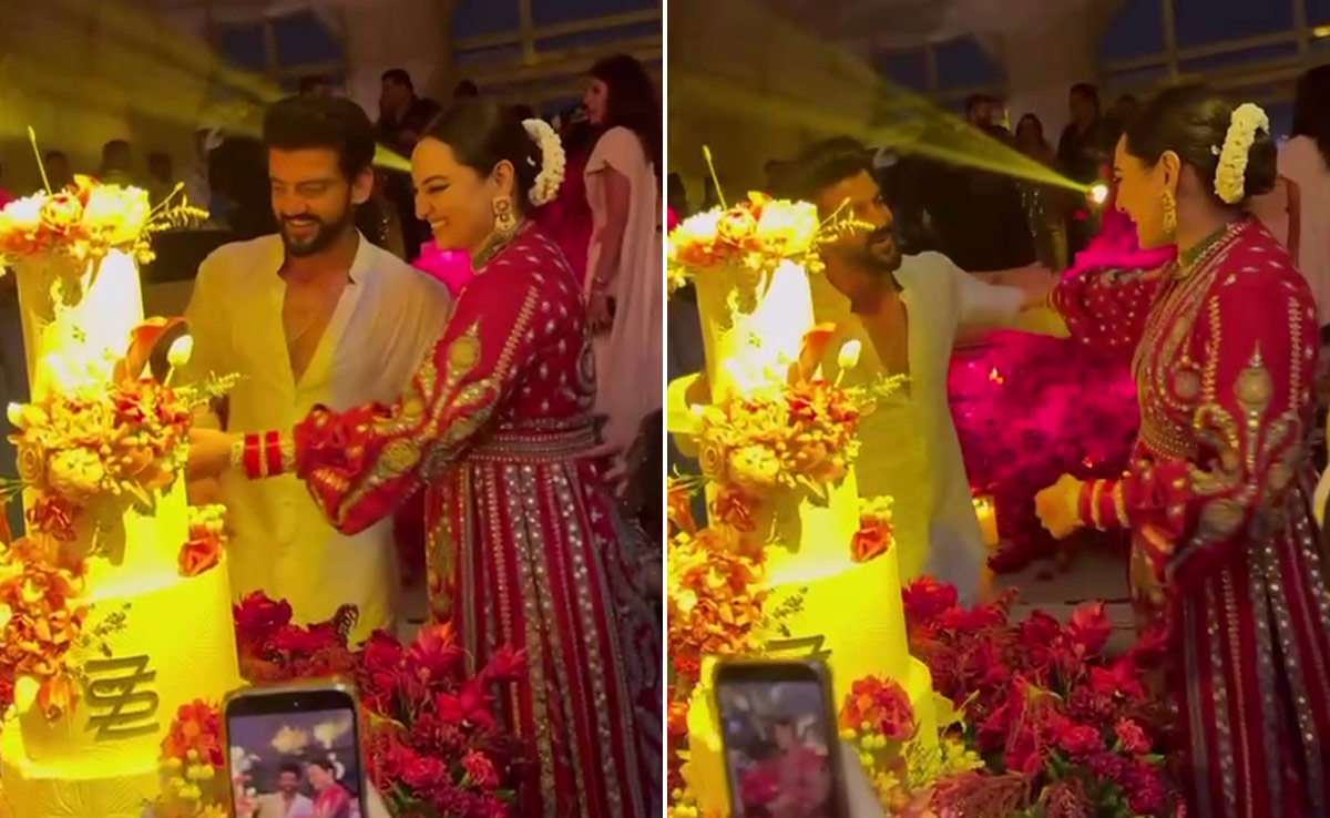 Sonakshi Sinha Danced The Night Away In A Red Suit After Her Ethereal Bridal <i>Saree</i>