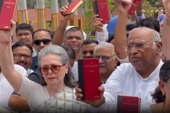 INDIA Bloc MPs Protest Outside Parliament INDIA Bloc MPs Protest Outside Parliament