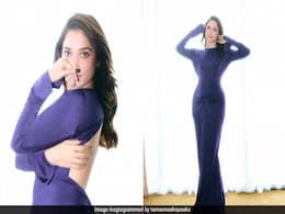 Tamannaah Bhatia's Backless Victoria Beckham Gown Takes Style Notes From Stormy Monsoon Skies Tamannaah Bhatia's Backless Victoria Beckham Gown Takes Style Notes From Stormy Monsoon Skies