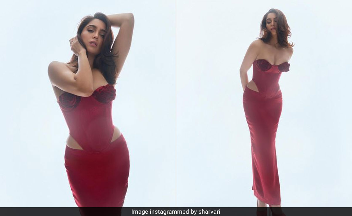 Sharvari Wagh's Red Rosette Co-Ord Set By Another Name Would Still Look As Sweet For <i>Munjya</I> Promotions