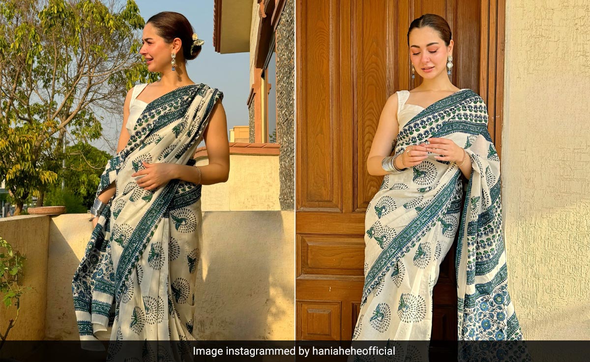 Hania Aamir's Green And White <i>Saree</i> For Eid 2024 Was A Refreshing Sight In A Sea Of <i>Sharara</i> Suits