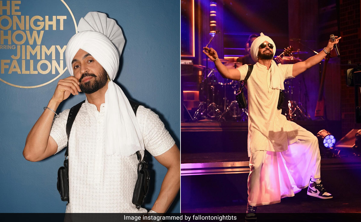 Diljit Dosanjh's ₹1.2 Crore Watch And Nike Sneakers Paired Well With His Punjabi Ethnic Look On <i>The Tonight Show</i> With Jimmy Fallon