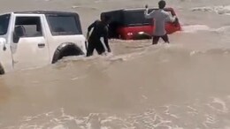 2 Men Drive SUVs Into Sea, Almost Drown During Stunt For Instagram Reel In Gujarat