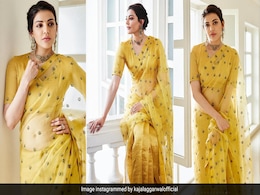 It Seems Like The Sun Lent Its Bright Sunshine To Kajal Aggarwal's Yellow <i>Saree</i> It Seems Like The Sun Lent Its Bright Sunshine To Kajal Aggarwal's Yellow <i>Saree</i>