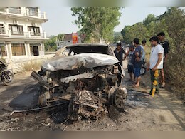Car Catches Fire After Hitting Parapet In Himachal Pradesh, 3 Injured: Cops Car Catches Fire After Hitting Parapet In Himachal Pradesh, 3 Injured: Cops