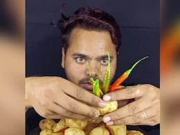 "Just Wait For Next Day": Internet Reacts To Man Eating Pani Puri Stuffed With Six Chillies