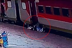 Video: Close Shave For Woman After She Falls Under Moving Train In Ranchi Video: Close Shave For Woman After She Falls Under Moving Train In Ranchi