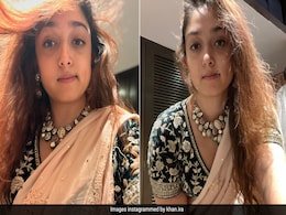 Ira Khan Khan Put Her Wedding Blouse To Good Use With A Peach <i>Saree</i> This Time Ira Khan Khan Put Her Wedding Blouse To Good Use With A Peach <i>Saree</i> This Time