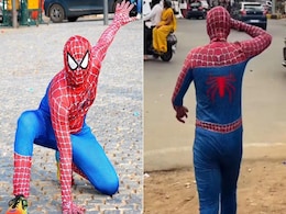 जयपुर की सड़कों पर दिखा देसी 'स्पाइडर मैन' का अतरंगी रंग, देख लोग बोले- ई किस गोला का है जयपुर की सड़कों पर दिखा देसी 'स्पाइडर मैन' का अतरंगी रंग, देख लोग बोले- ई किस गोला का है
