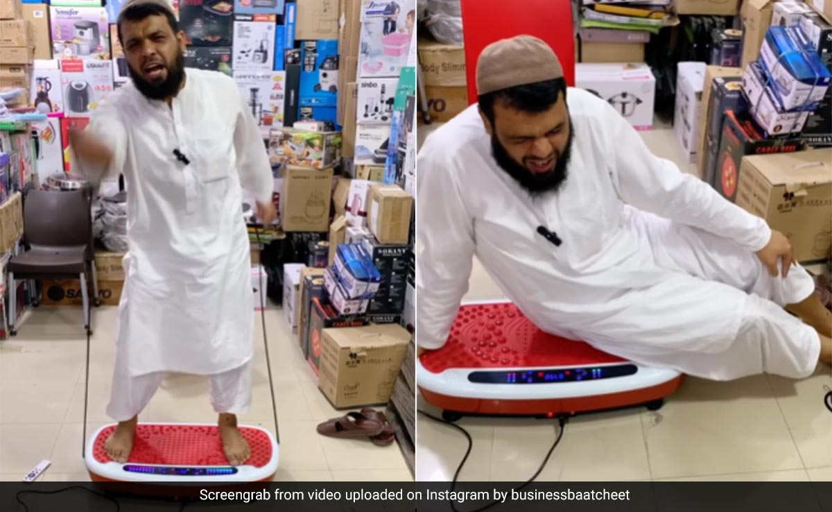 पाकिस्तानी दुकानदार ने वेट लॉस डिवाइस का दिया ऐसा डेमो, प्रचार का अजीब तरीका देख लोगों ने पकड़ लिया सिर