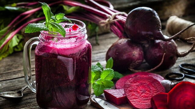 Beetroot juice is rich in potassium and iron