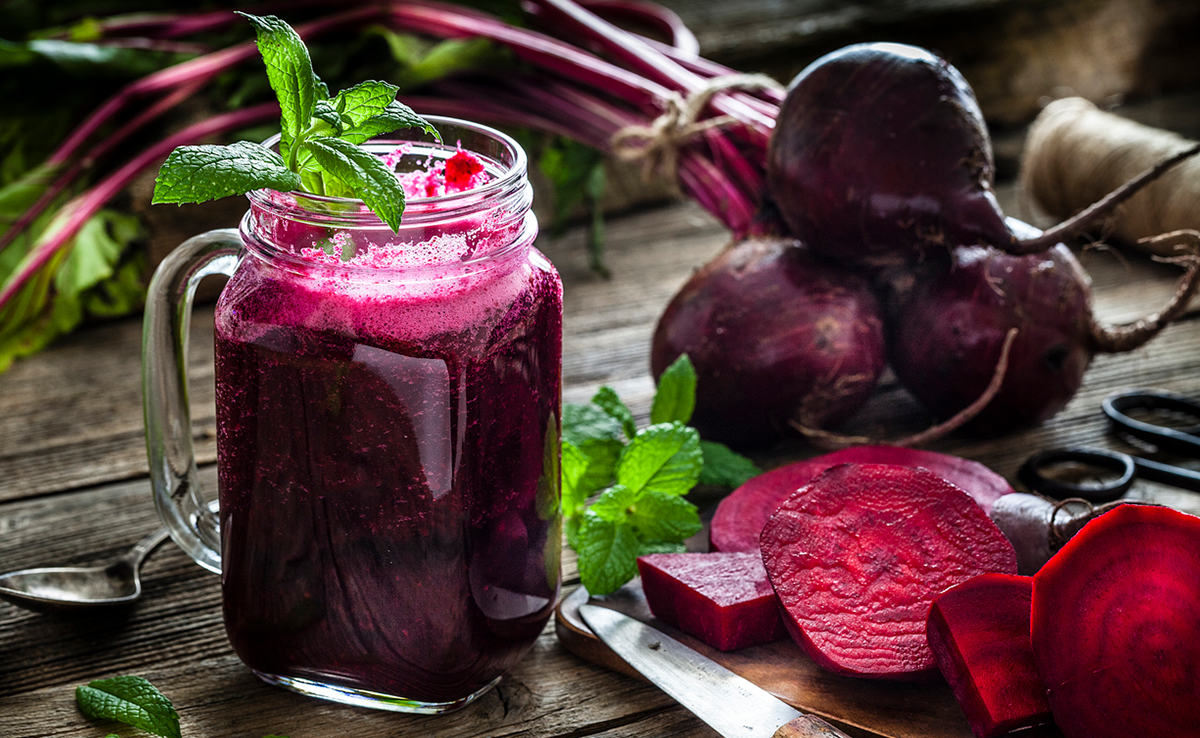 Beetroot juice is rich in potassium and iron
