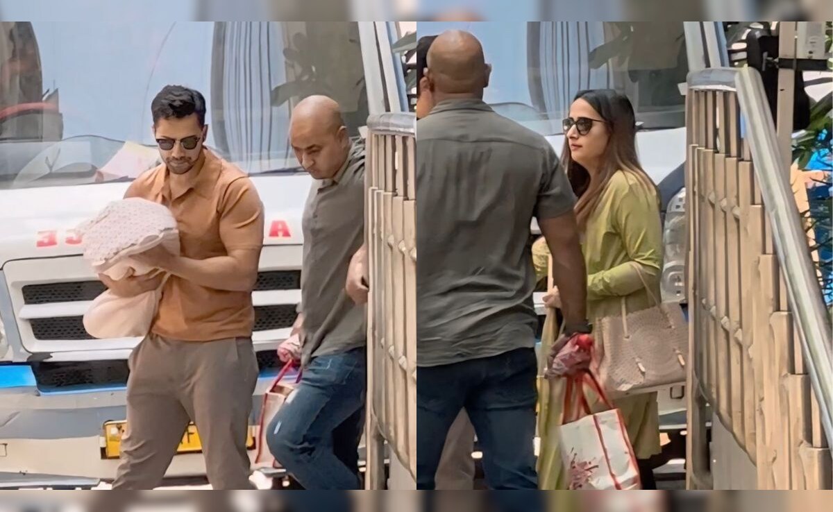 In Pics: New Parents Varun Dhawan And Natasha Dalal Take Their Baby Girl Home