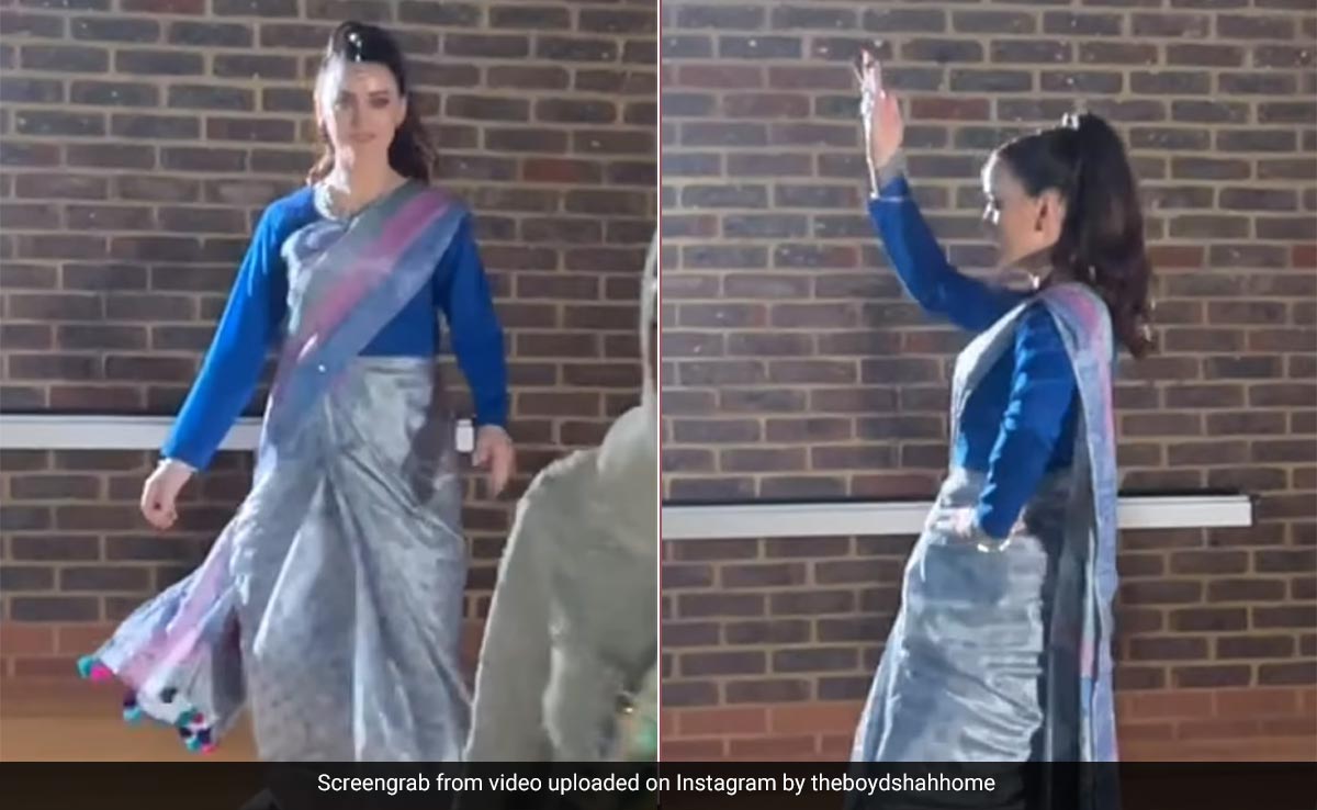 आयरिश महिला ने शादी के फंक्शन में साड़ी पहनकर पंजाबी गाने पर किया जबरदस्त डांस, परफॉर्मेंस देख लोगों के उड़े होश