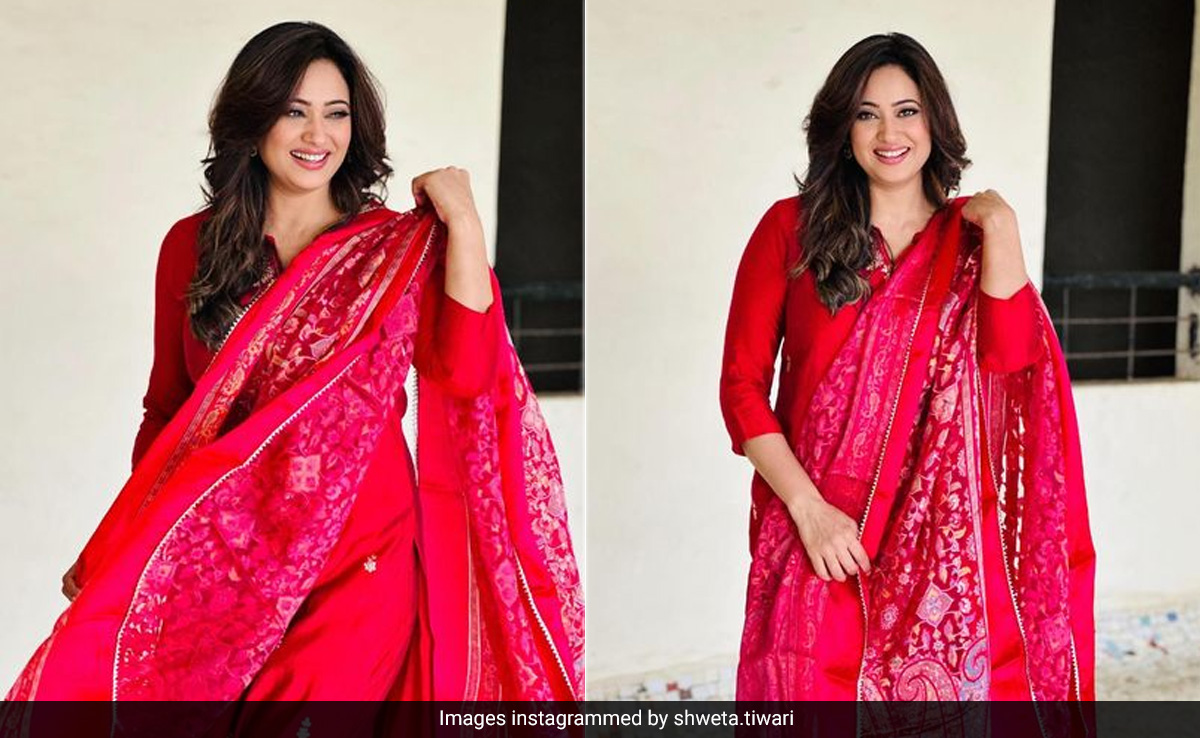You Can Spot Shweta Tiwari From A Mile Away Thanks To Her Chic Bright Pink Salwar Suit