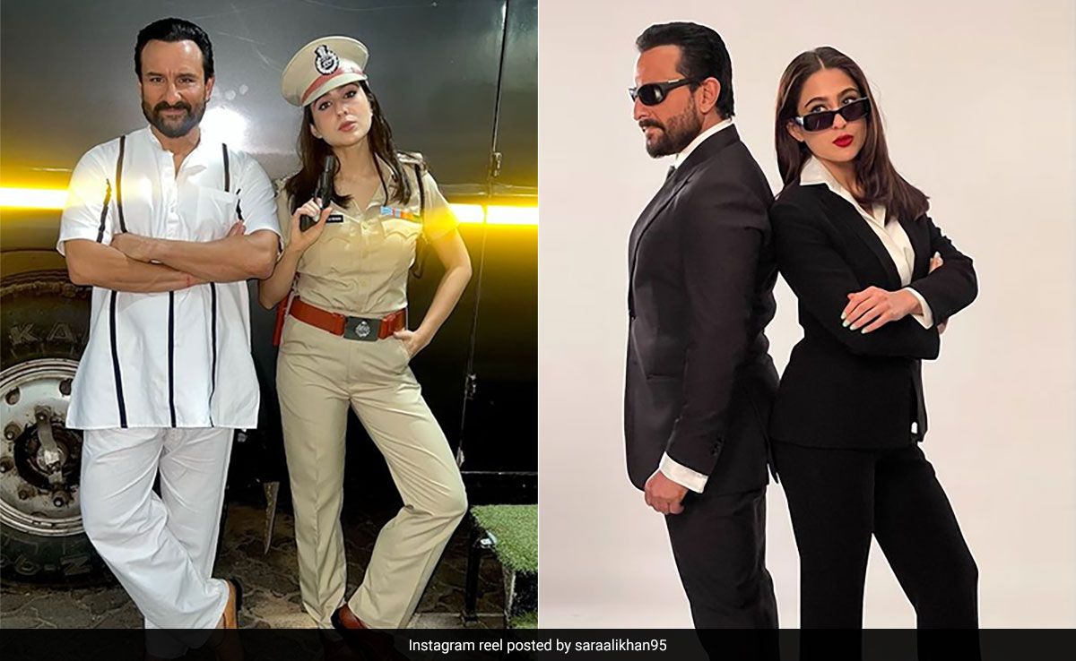 Saif Ali Khan Is The Definition Of Daddy Cool In Twinning Costumes With Daughter Sara Ali Khan