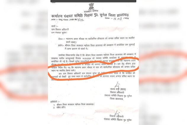 नोटिस में कलेक्टर के मौखिक आदेश का जिक्र. नोटिस में कलेक्टर के मौखिक आदेश का जिक्र.