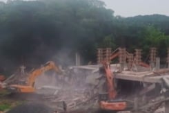 Jagan Reddy Party's Central Office In Guntur Demolished By Civic Body Jagan Reddy Party's Central Office In Guntur Demolished By Civic Body