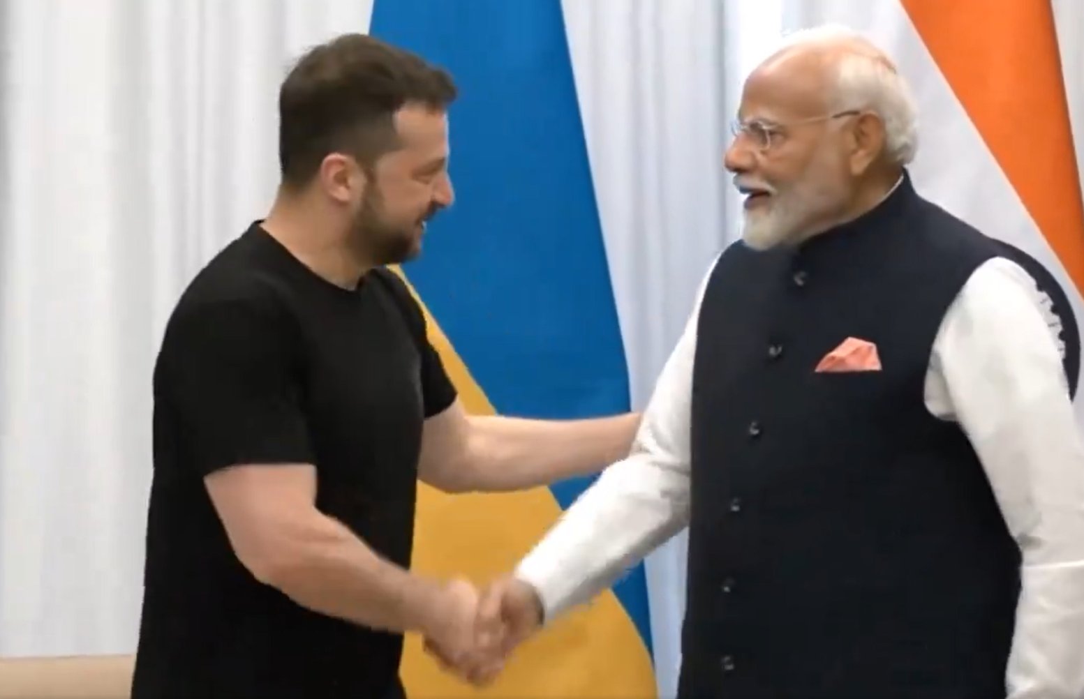PM Modi, Ukraine's Zelensky Shake Hands, Hug At G7 Summit In Italy