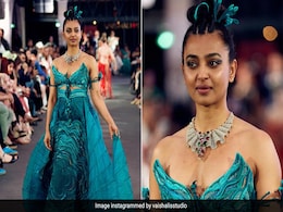 Radhika Apte Made Her Paris Fashion Week Showstopper Debut In Reams Of Red And Blue Radhika Apte Made Her Paris Fashion Week Showstopper Debut In Reams Of Red And Blue