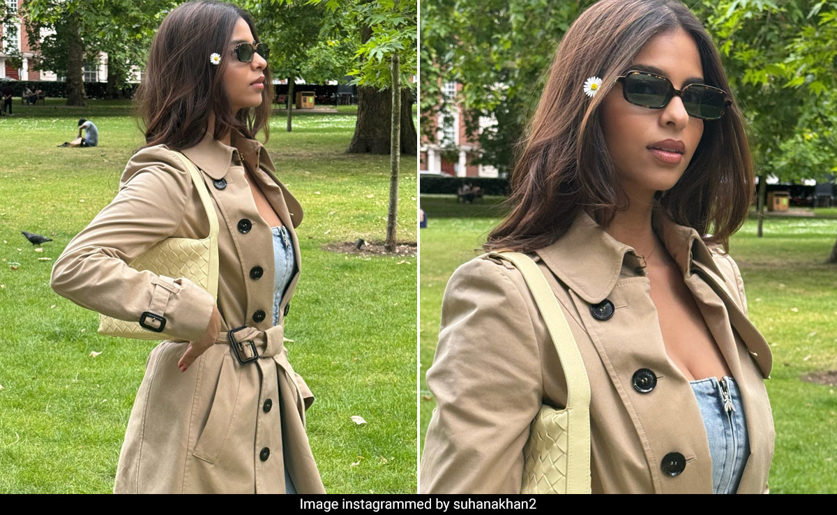 Suhana Khan Enters Her Fashion Girl Era In Style Wearing A Trench Coat And Zipped Denim Dress