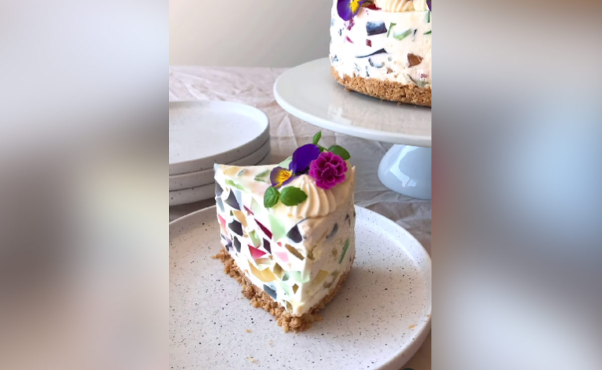 Watch: Internet Thinks This Terrazzo Cheesecake Is "The Prettiest" Cake They Have "Ever Seen"